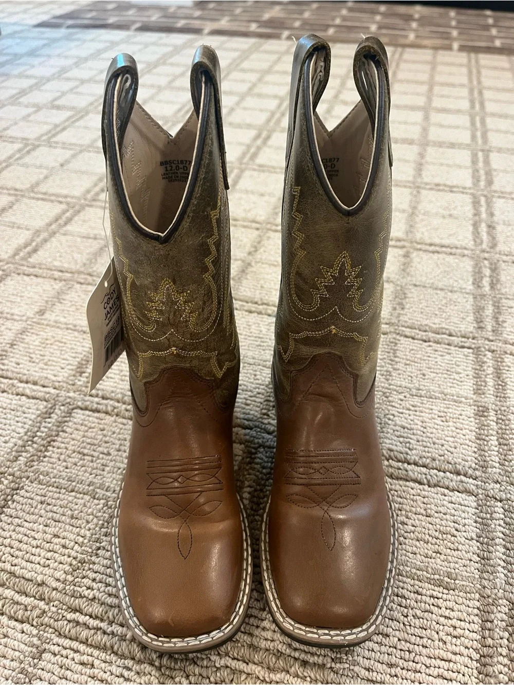 Cody James Kids Brown Tan Western Cowboy Boots